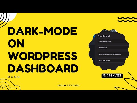 How to Enable Dark Mode in WordPress Admin Dashboard (and website) | Tutorial
