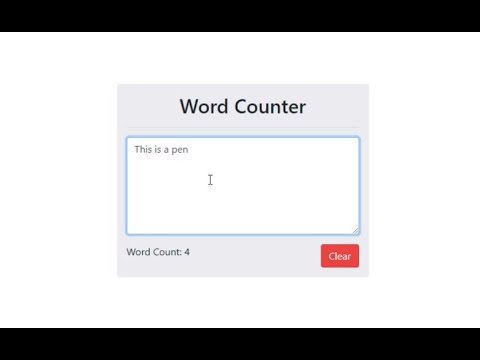 Create a Word Counter in HTML and JavaScript | Word Counter