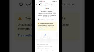 Too Many Failed Gmail Attempts? Fix it in 24 Hours or Less! #shorts #gmail