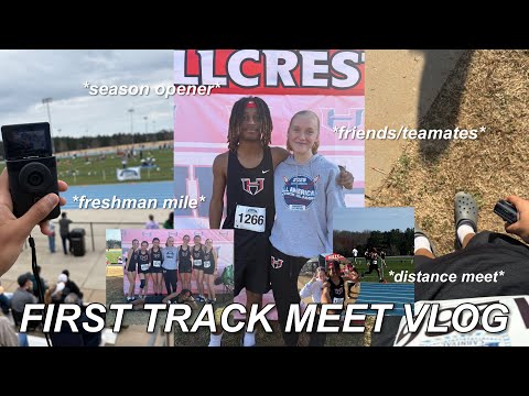 FIRST TRACK MEET VLOG 🏃🏾💨 | *distance meet, season opener + new mile time*