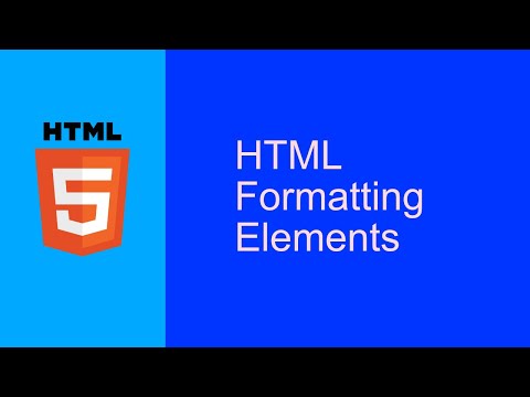 Learn HTML - HTML Formatting Elements