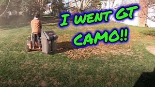 Scag V Ride Bagging leaves