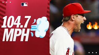 104.7 MPH! 😳 Ben Joyce was FIRED UP for his FIRST career save! (Fastest K pitch since 2008 🔥)
