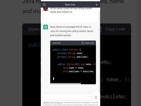 Create Data/Pojo class for Android using ChatGPT | ChatGPT