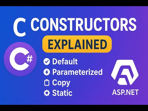 Constructors in C# | Default, Parameterized, Copy & Static Constructor Tutorial