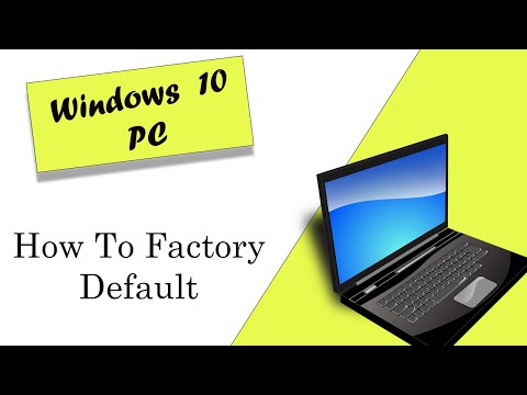 How to reset Windows 10 to the factory default