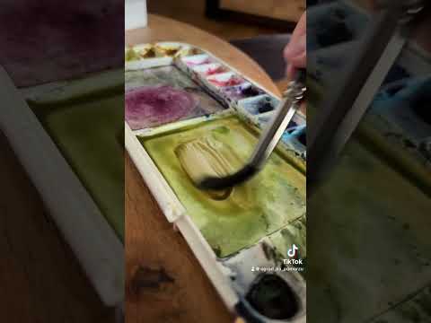 Krajobraz ❤️ #watercolorpainting #gouaches #art #akwarele #aquarellegallery #painting #drawing