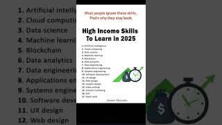 High Income Skills to Learn in 2025 | Top 17 Skills for Future Success