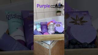Purple bath 💜 What's next? #asmr #bathroutine #bathessentials #night #shorts #fyp #viral #bathtime