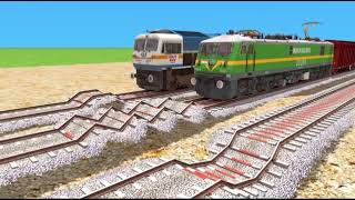 3 Trains Running 🏃 On Risky Railways 🚃 @technopiston