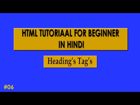 HTML Tutorial For Beginner | Headings tag's |#06 #htmltutorialforbeginner #htmlinhindi #tribaldev