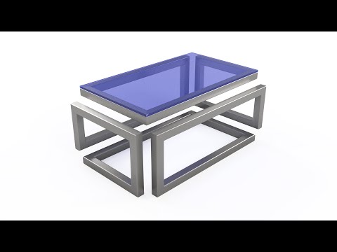 Infinity Table Assembly in Autodesk Inventor. #furniture #furnituredesign #cad #autodeskinventor #3d