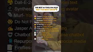 The Best AI tools in 2023