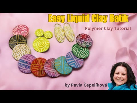 Easy Liquid Clay Batik #polymerclay #polymerclaytutorial