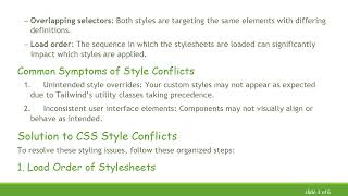 How to Fix CSS Style Conflicts with Tailwind and Custom Stylesheets