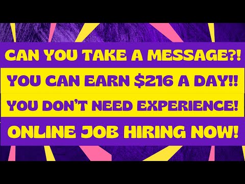 Make $216 A Day Taking Messages You Don't Need Experience or A Degree Remote Job Equipment Provided