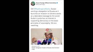 US Congressman Greg Meeks says Sudan has NO INTEREST in upholding democracy! they're tied to Russia