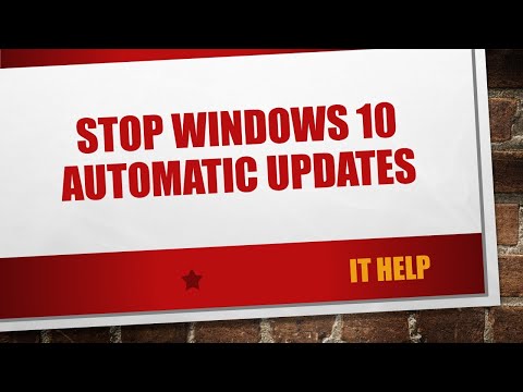 How to stop windows 10 automatic updates