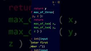 How to find max number from three numbers by using Python #Shorts