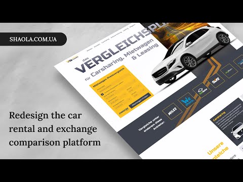 Web redesign of the car rental and exchange comparison portal