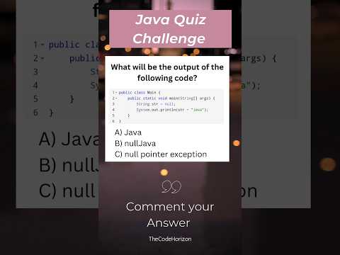 Java Quiz Challenge - Question 29: Does String Store null as a value in java ?