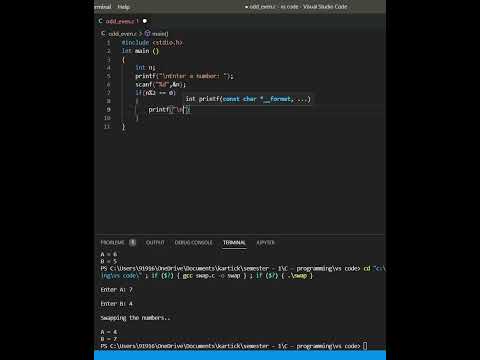 Odd Even Check program in C #c_programming #coding #youtube #odd #even