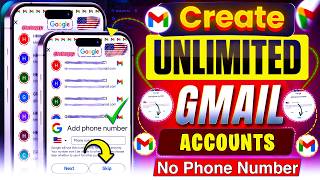 Unlimited Gmail Account Without Phone Verification | Unlimited Gmail Create Method 2025 Create Gmail