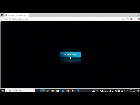 Aminated reflective button using HTML and CSS only