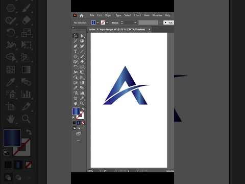 Letter 'A' logo design in Adobe illustrator #logo #adobeillustrator #graphicdesgin #logodesigning