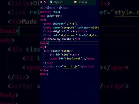 To make Digital Clock using HTML CSS AND JAVASCRIPT ❤️  #college #coding #html #css #javascript