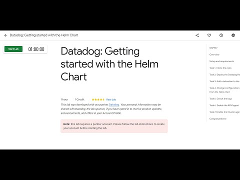 Datadog  Getting Started with the Helm Chart Solution | Google Cloud Arcade Facilitator Program 2023
