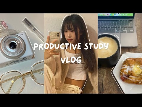 8AM Study VLOG 🧚 Productive Day in My Life: What I eat, cafe study, lots of studying l UT Austin