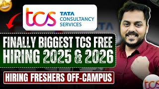 Breaking News: TCS Free Hiring for 2025 & 2026 Batch Announced | Biggest Opportunity! | Full Details