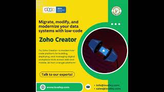 Zoho Creator Low code platform migrating