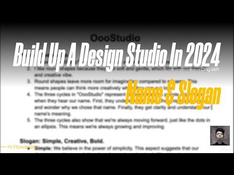 Building up my design studio | name & slogan | day 001