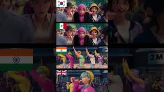 🇰🇷🇲🇽🇮🇳🇬🇧Kpop Demon Hunter in different languages#shorts