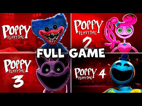Poppy Playtime: Chapter 1, 2, 3, 4 | Full Gameplay (No Commentary)