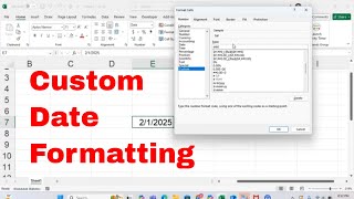 Master Custom Date Formatting in Excel: Format Dates Exactly How You Want! #msexcel #tutorial #howto