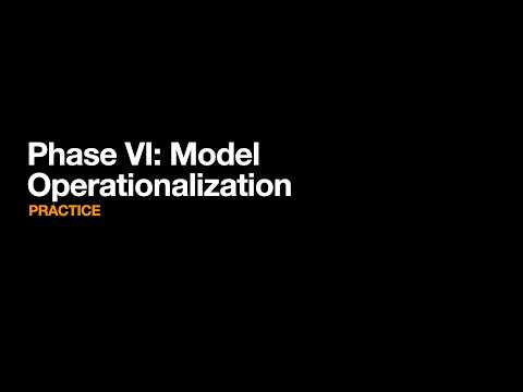 Phase VI  Model Operationalization | PRACTICE
