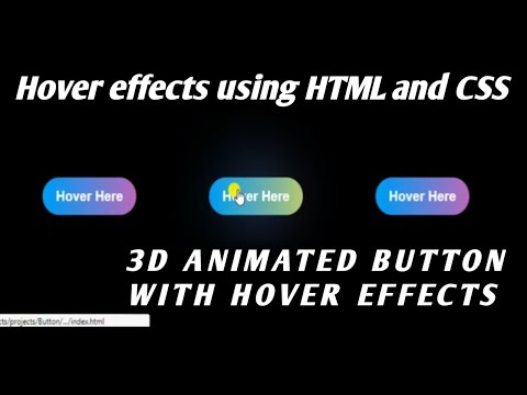 How to make 3D animated and responsive button with awesome hover and blur effects using html and css