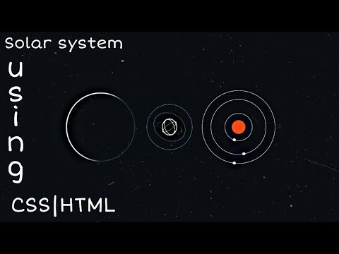 Solar system using CSS|HTML