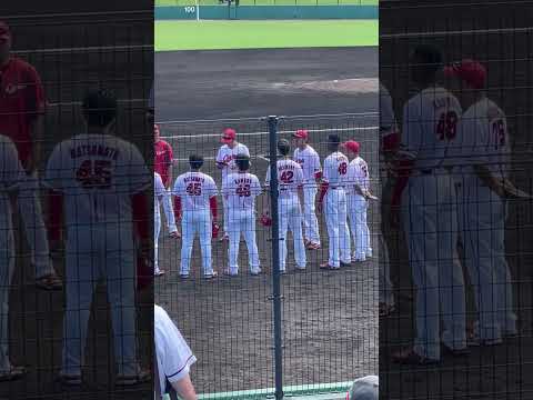 ［4K］23.7.16 試合後集合する広島カープ2軍選手たち