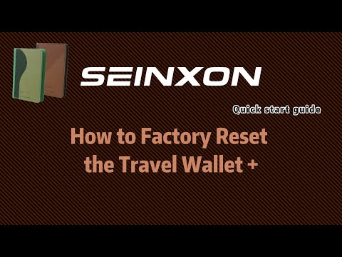 How to Factory Reset the Travel Wallet+.