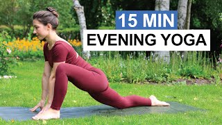 15 Min Evening Yoga Flow | Wind Down & Relaxing Yoga