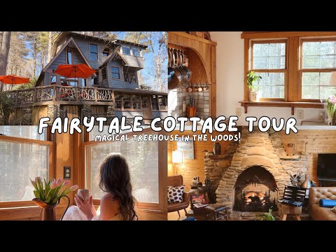 Fairytale Cottage Tour 🧚✨ Staying in a magical treehouse | Slow Living, Simple Life, Cozy Cabin Stay