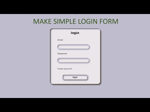 simple login form in html and css