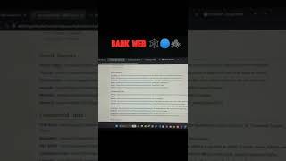 Dark web 🕸️ #hacker  #kalilinux #darkweb #hacks #hackingorsecurity