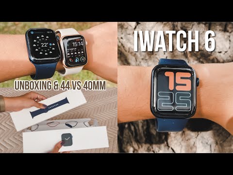 Apple Watch Series 6 Unboxing 44mm BLUE Aluminum with DEEP NAVY Sport Band | iWatch 6 Unboxing 2021