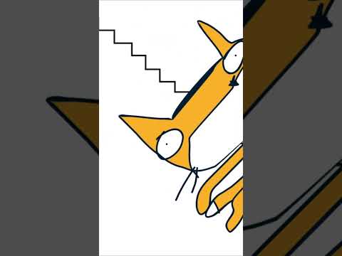 Scratch Cat Falls Down Stairs... with a twist 💀 #shorts #viral #scratch #memes #backrooms #noclip