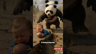 “Panda rescue a baby during the earthquake" #panda #rescue #emotionalstory #babyrescue #shorts